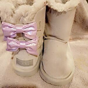 UGG Kids Boots with Lavender Bows